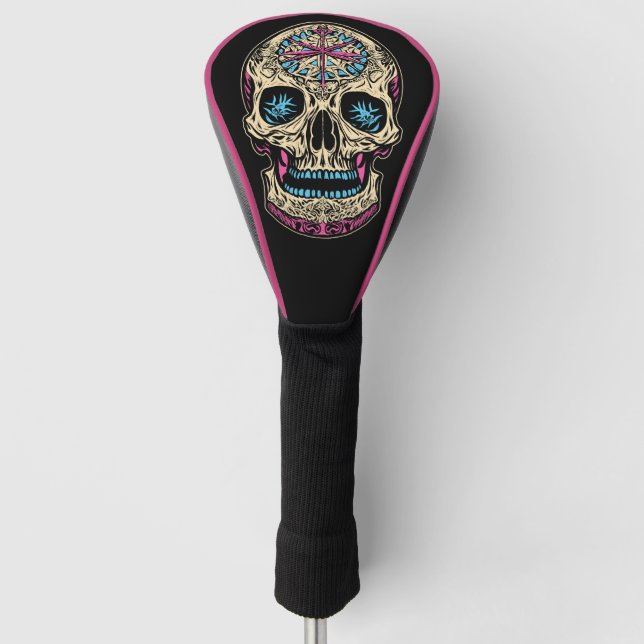 Funda Para Palo De Golf Calavera de azúcar de Dia De Los Muertos (Anverso)