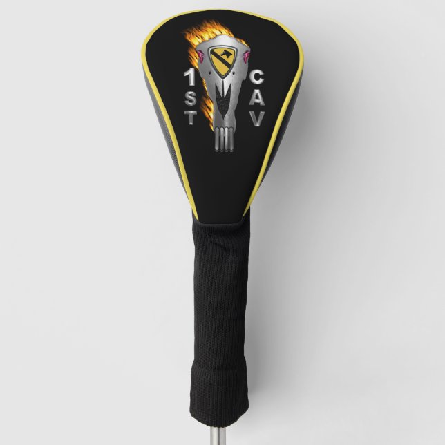 Funda Para Palo De Golf Calavera de caballo en llamas de la 1ª División de (Anverso)