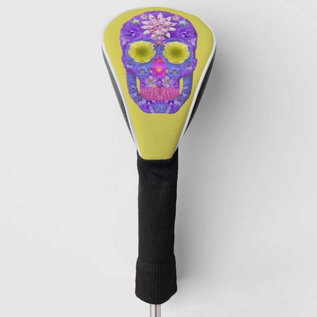 Funda Para Palo De Golf Calavera de Flor 5 (Anverso)