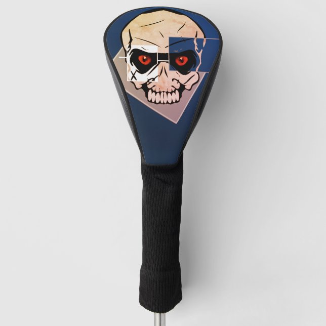 Funda Para Palo De Golf Calavera de ojos rojos (Anverso)