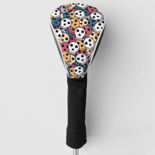 Funda Para Palo De Golf calaveras de halloween (Anverso)