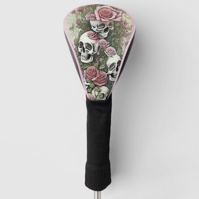 Funda Para Palo De Golf Calaveras y Rosas (Anverso)