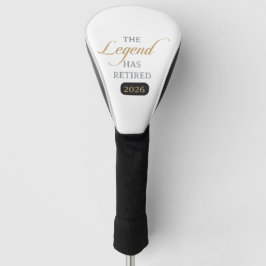 Funda Para Palo De Golf Caligrafía Chic Clásica La Leyenda Se Ha Retirado