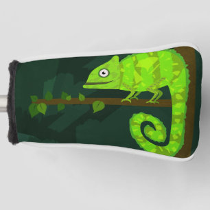 Funda Para Palo De Golf Camaleón lindo verde
