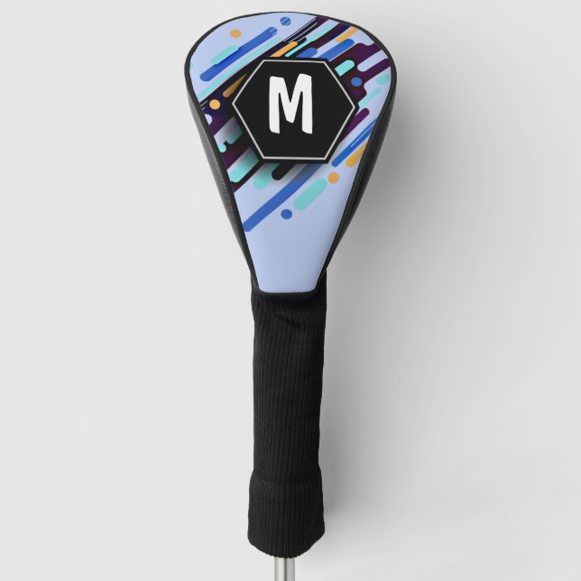 Funda Para Palo De Golf Cambiar a cualquier banda inicial de pintura azul  (Anverso)