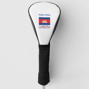 Funda Para Palo De Golf Camboya y la bandera camboyana están personalizada