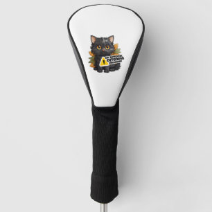 Funda Para Palo De Golf Camiseta clásica clásica pegatina de gato divertid