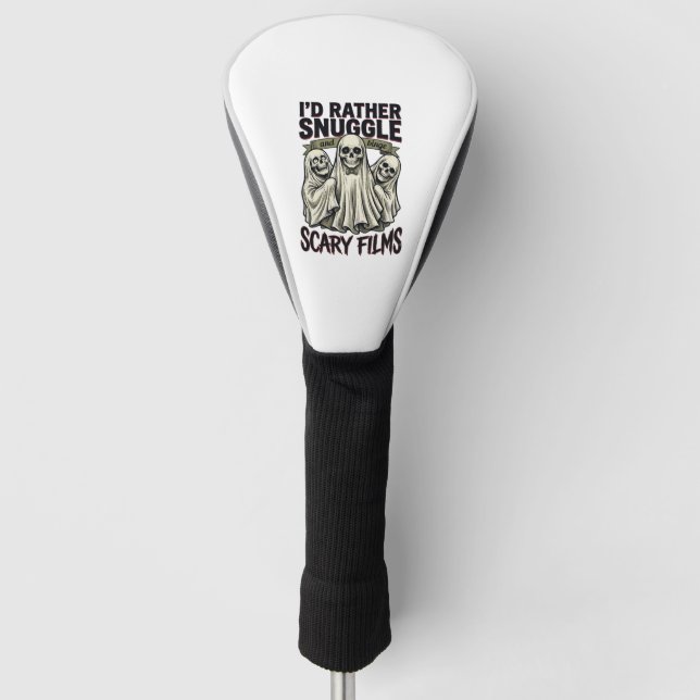 Funda Para Palo De Golf Camiseta de abrazo de terror calavera divertida No (Anverso)