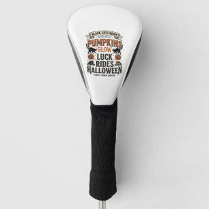 Funda Para Palo De Golf Camiseta de camionero de Halloween con gatos negro