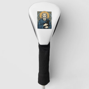 Funda Para Palo De Golf Camiseta de vector de diseño de retrato de gato sa