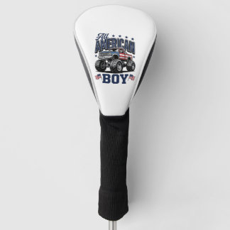 Funda Para Palo De Golf Camiseta Patriótica Vintage Camión Monstruo Niño A