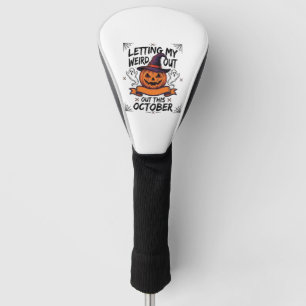 Funda Para Palo De Golf Camiseta rara de Halloween con fantasmas de calaba
