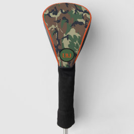 Funda Para Palo De Golf Camo Hunter Monograma Cubierta de cabeza de golf P