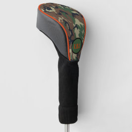 Funda Para Palo De Golf Camo Hunter Monograma Cubierta de cabeza de golf P