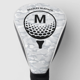 Funda Para Palo De Golf Camo Monograma Nombre de Golfista