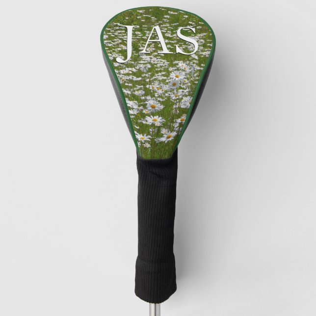 Funda Para Palo De Golf Campo de flores silvestres de Daisies Alaskan (Anverso)