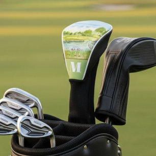 Funda Para Palo De Golf Campo de Golf Monograma con Garza