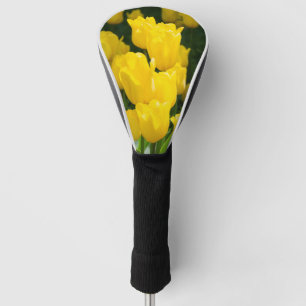 Funda Para Palo De Golf Campo de tulipanes amarillos brillantes