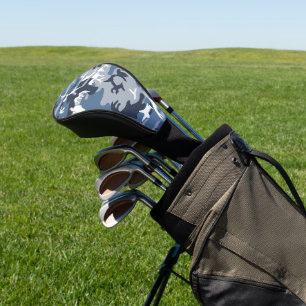 Funda Para Palo De Golf Camuflaje azul de nieve en invierno, ejército