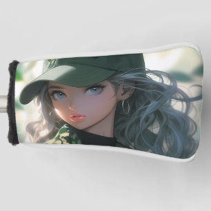Funda Para Palo De Golf Camuflaje de Kawaii Chica de perrera militar de ca