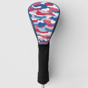 Funda Para Palo De Golf Camuflaje rojo blanco y azul