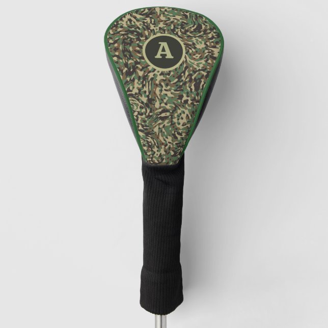Funda Para Palo De Golf Camuflaje Verde Personalizado de Moda Letra  (Anverso)
