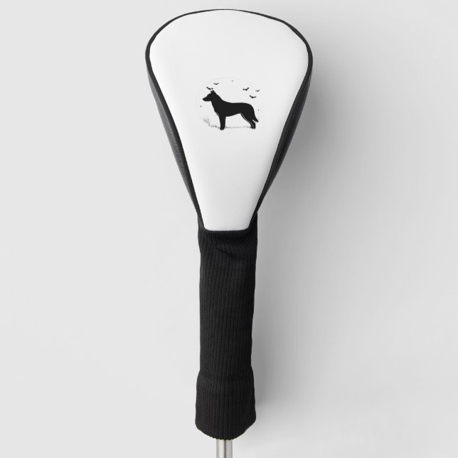 Funda Para Palo De Golf Canaan Dog - Halloween Moon Silhouette Classic T-S (Anverso)