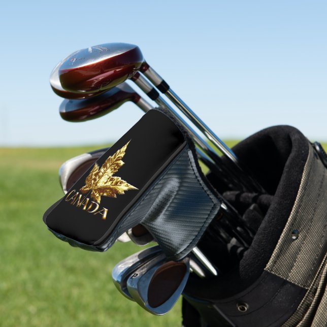 Funda Para Palo De Golf Canadá Golf Putter Club Cover Sporty Canada Gold (In Situ)