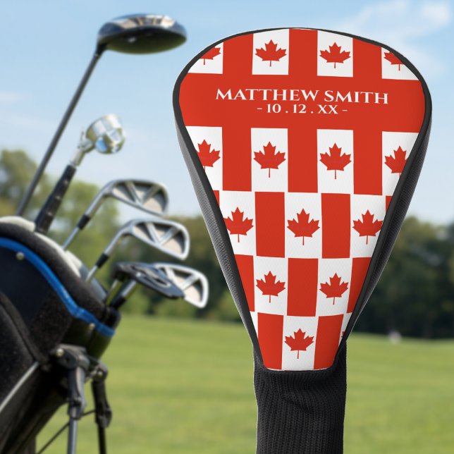 Funda Para Palo De Golf Canadá Maple Leaf Canadian Flag Pattern Name (canada canadian flag pattern golf head cover)