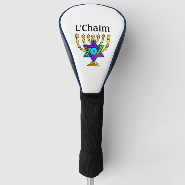 Funda Para Palo De Golf Candlesticks judíos L'Chaim  (Anverso)