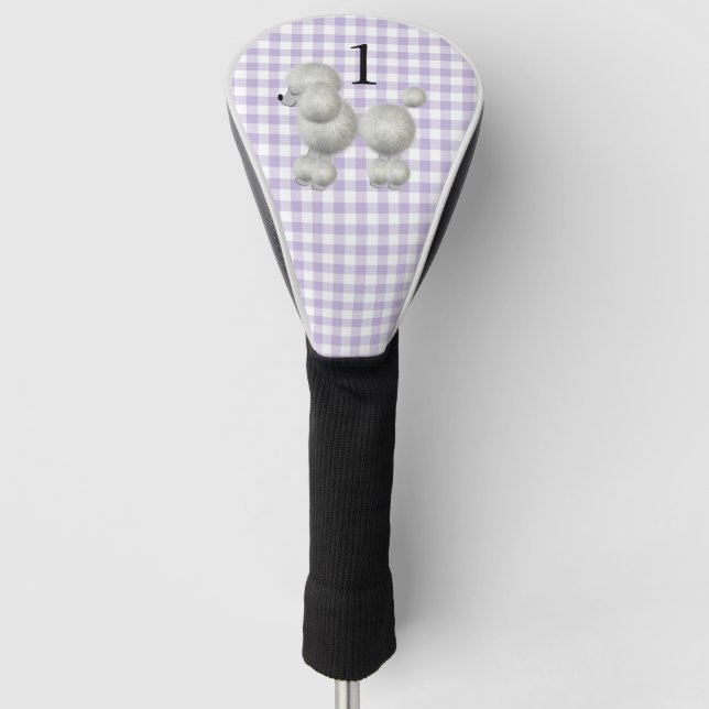 Funda Para Palo De Golf Caniche bonito con la cubierta del conductor del (Anverso)