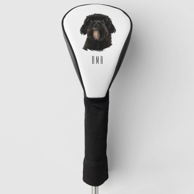 Funda Para Palo De Golf Caniche negro (Anverso)