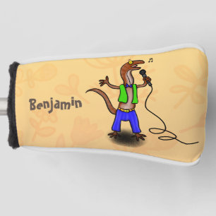 Funda Para Palo De Golf Canto gracioso de lagarto con personalizado de mic