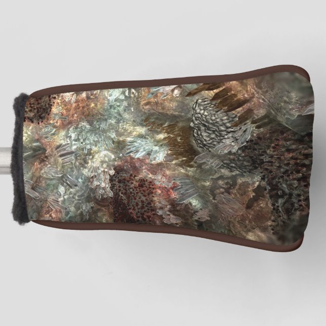Funda Para Palo De Golf Capas apagadas de cristales marrones (Anverso)