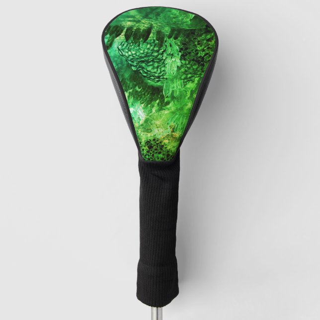 Funda Para Palo De Golf Capas de cristales verdes (Anverso)