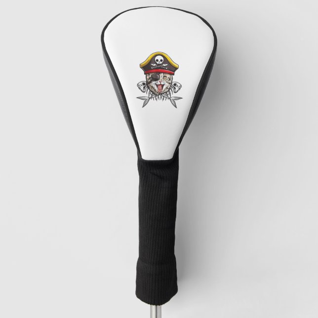 Funda Para Palo De Golf Capitán Pirata Hombres Jolly Roger Flag Skull Y (Anverso)