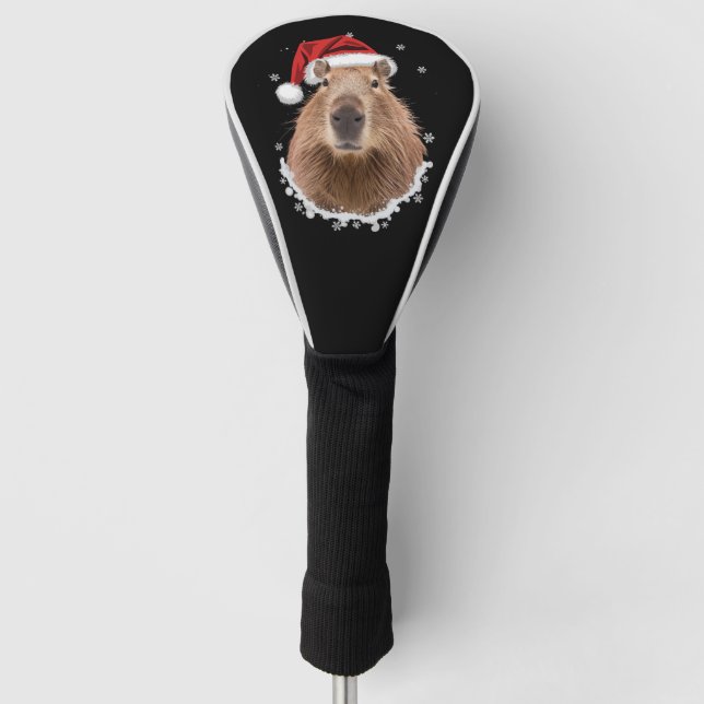 Funda Para Palo De Golf Capybara Divertida Navidad  (Anverso)