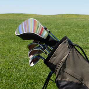 Funda Para Palo De Golf Cara Colorida Personalizada a Rayas