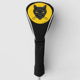 Funda Para Palo De Golf Cara de Gato Negro