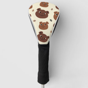 Funda Para Palo De Golf Cara de oso divertida