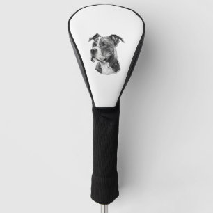 Funda Para Palo De Golf Cara de perro de Pitbull