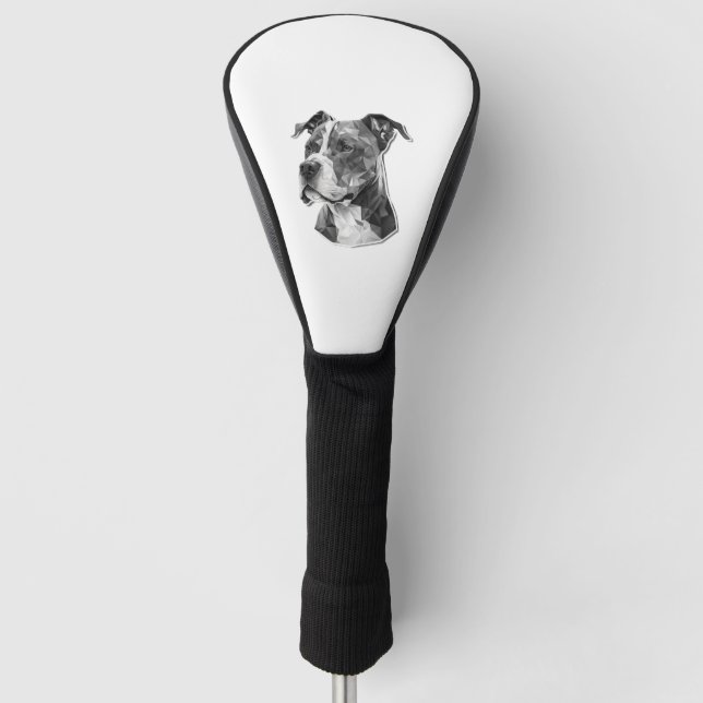 Funda Para Palo De Golf Cara de perro de Pitbull (Anverso)