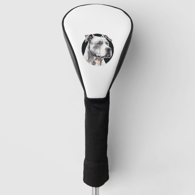 Funda Para Palo De Golf Cara de perro de Pitbull (Anverso)