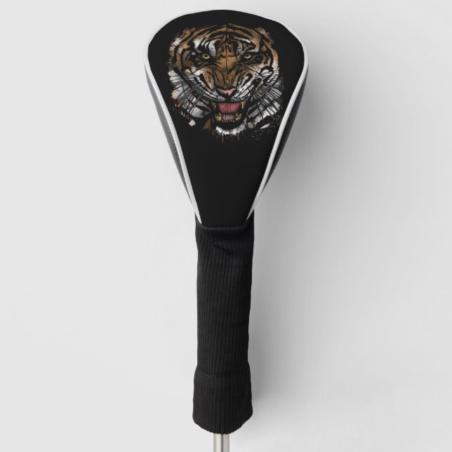 Funda Para Palo De Golf Cara de Tigre (Anverso)