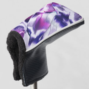 Funda Para Palo De Golf Cargado de metalizado mate, en color lila y púrpur