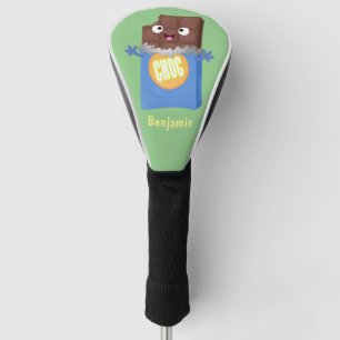 Funda Para Palo De Golf Caricatura de dibujos animados de un dulce chocola