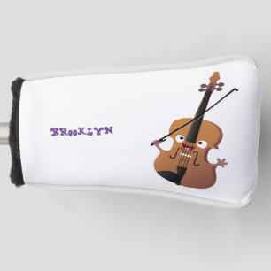 Funda Para Palo De Golf Caricatura musical divertida en violín
