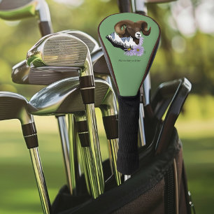 Funda Para Palo De Golf Carnero majestuoso de cuernos grandes Oveja marrón