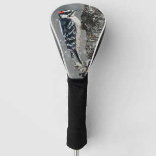 Funda Para Palo De Golf Carpintero lechoso en nieve - Fotografía original