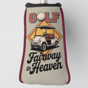 Funda Para Palo De Golf Carro de Golf Retro Camino a Heaver Golf Divertido
